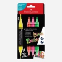 FABER-CASTELL Shake & Paint Acrylic Marker Neon Set x 6