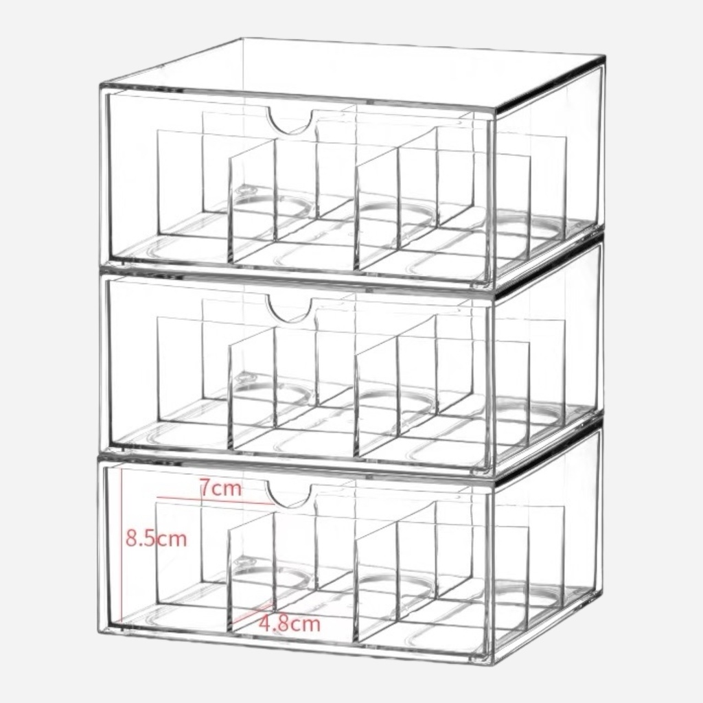 OVJ 4669 Acrylic Storage Drawer 16.5cm x 23cm x 30cm