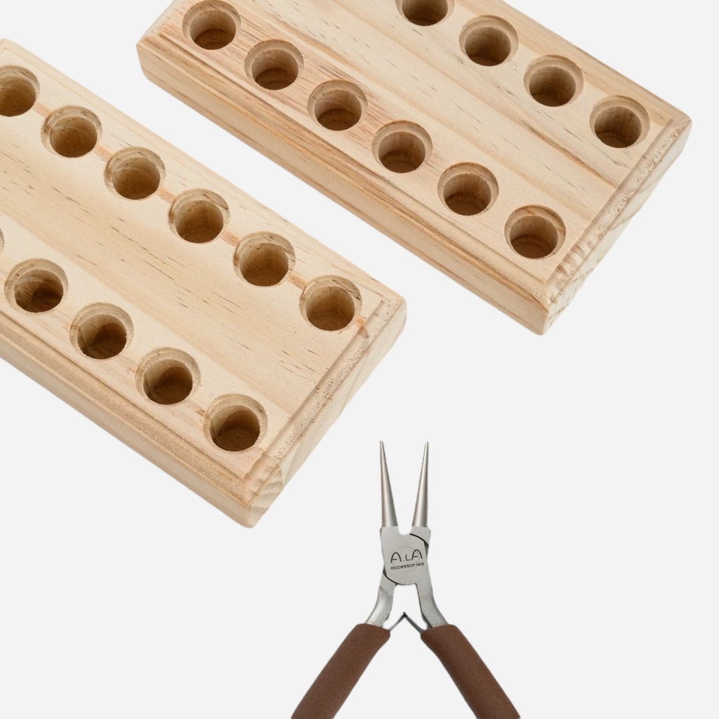 OVJ Wooden Plier Organiser 16-Hole