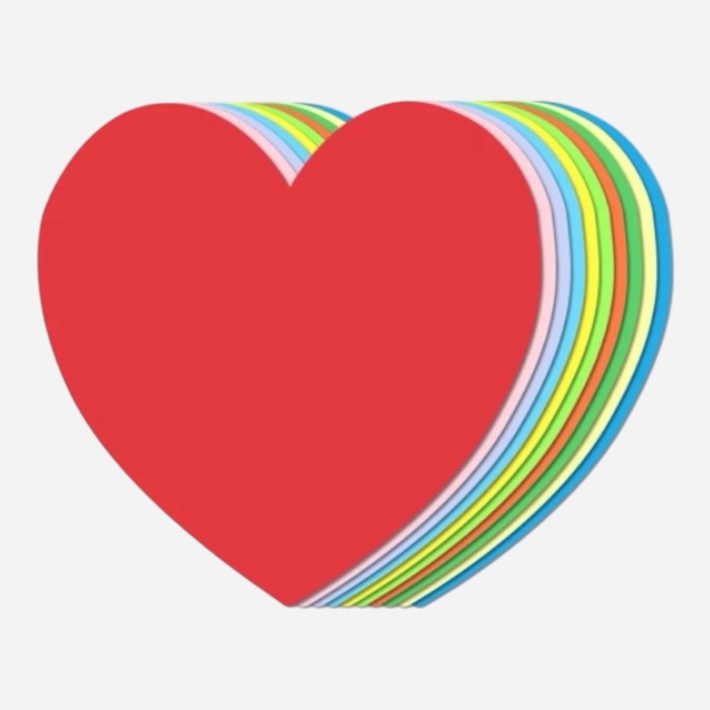 OVJ Creative Color Card Heart 220gsm 20cm x 50