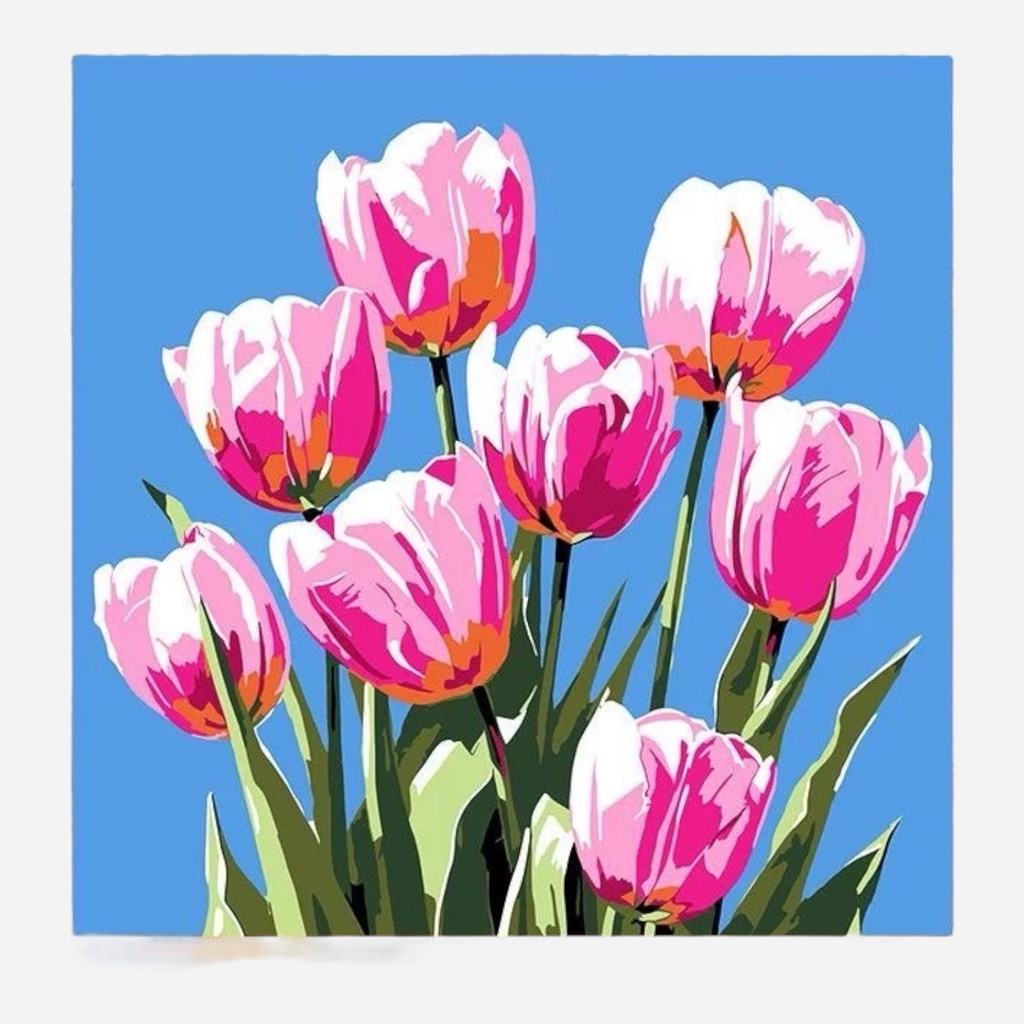 OVJ Paint By Numbers Kit 20cm x 20cm Tulips - Only In April