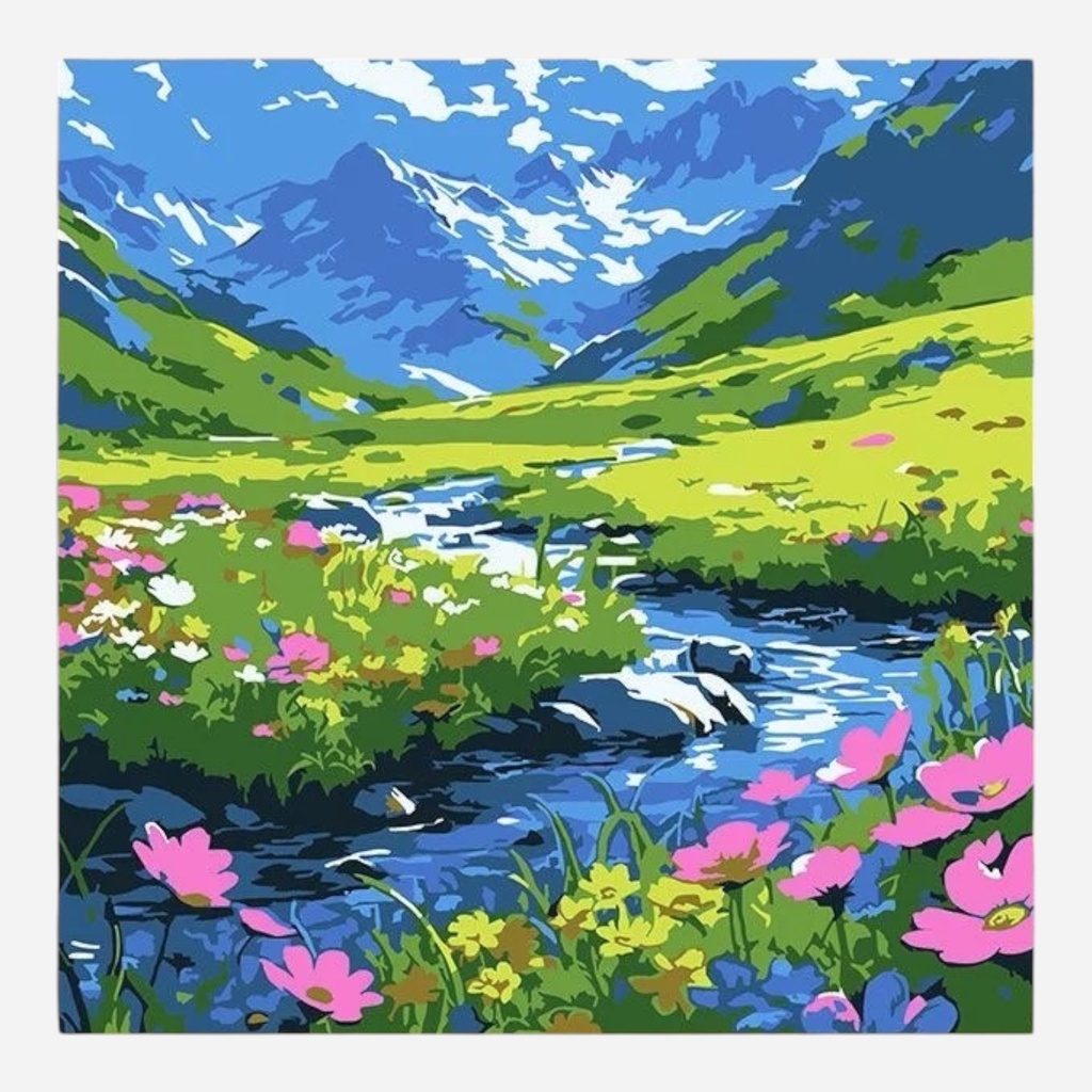 OVJ Paint By Numbers Kit 20cm x 20cm Life Of The Mountains