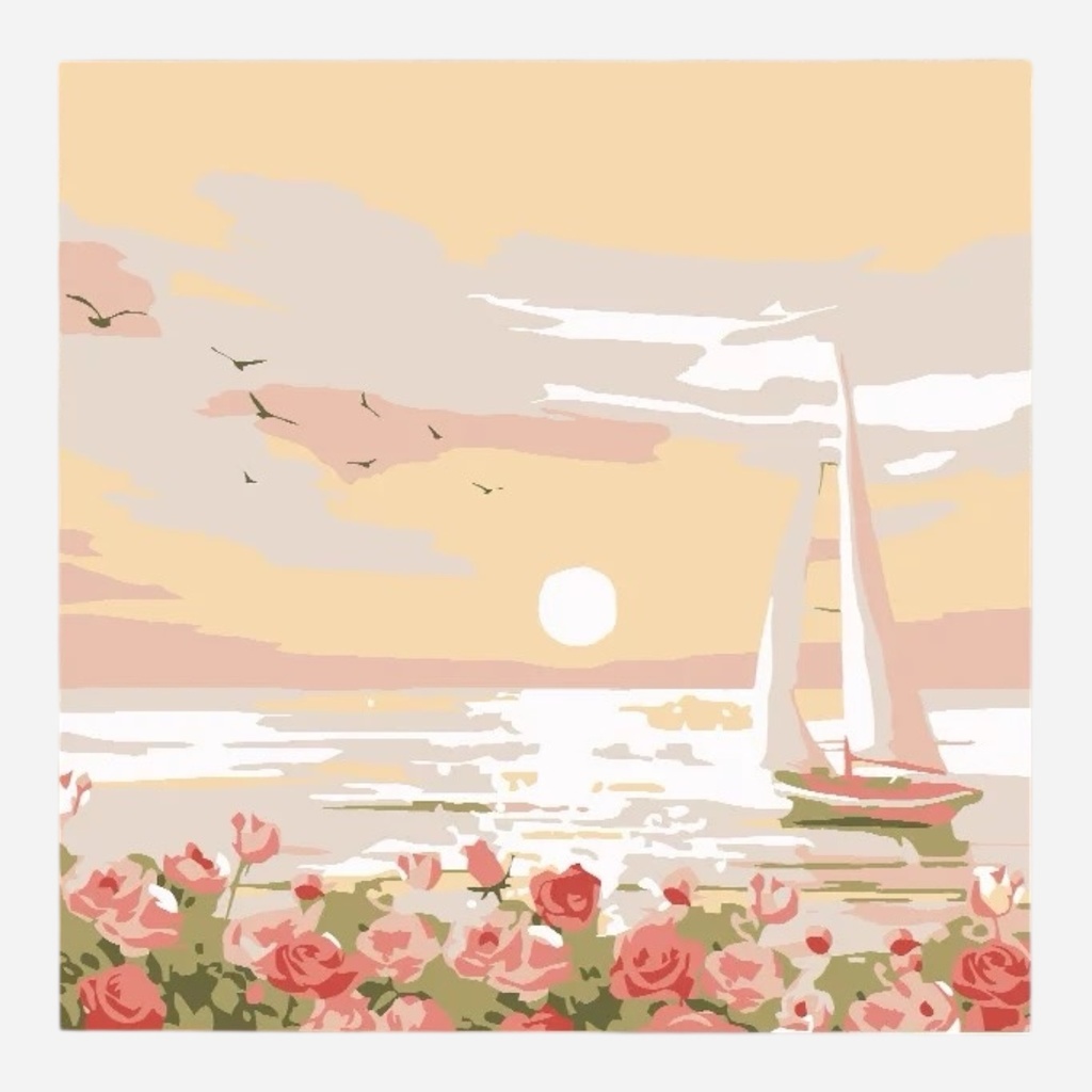 OVJ Paint By Numbers Kit 20cm x 20cm Calm Sunset