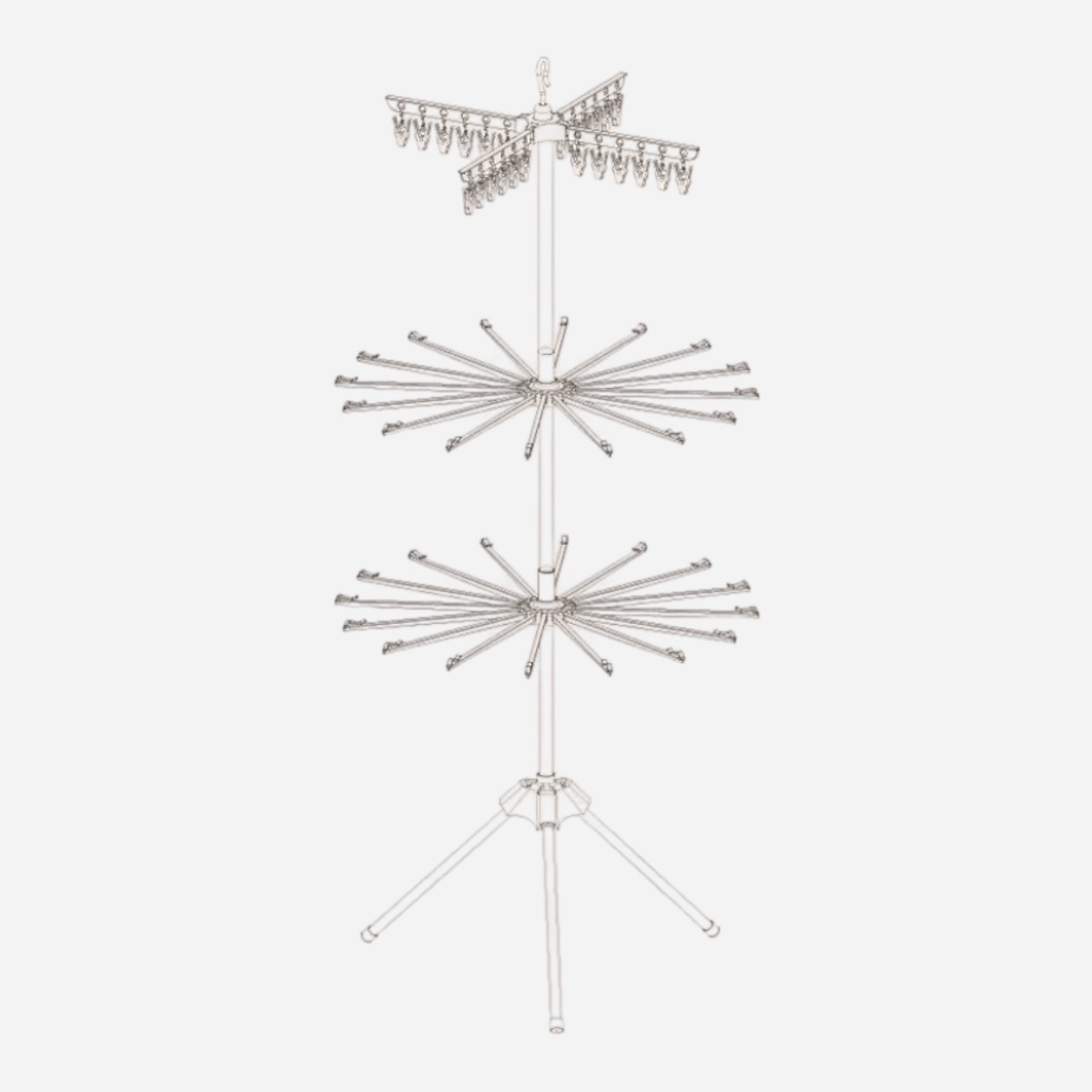 OVJ Stainless Steel 3-Towr Drying Rack 170cm