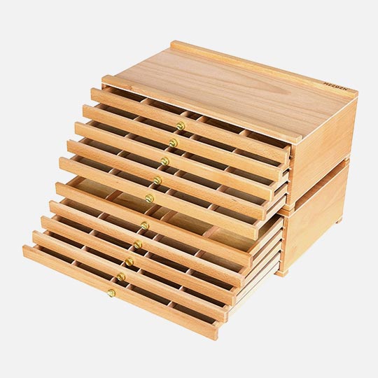 MEEDEN Beechwood Storage Box 10-Drawer