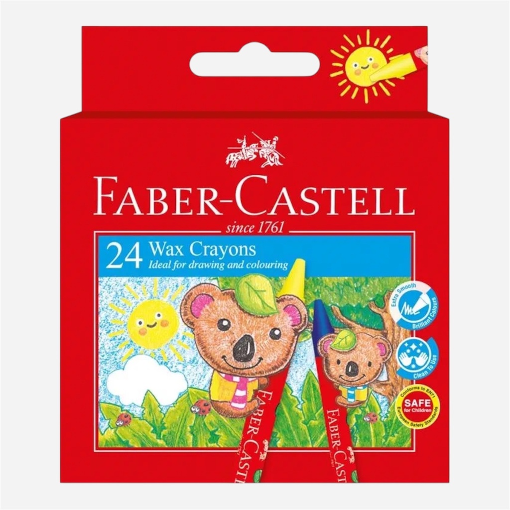FABER-CASTELL Wax Crayon Set x 24