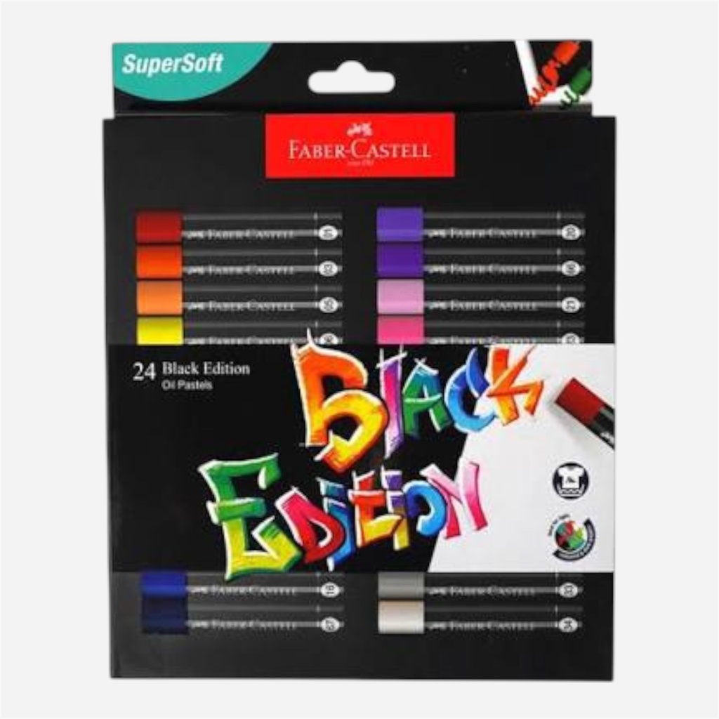 FABER-CASTELL Black Edition Super Soft Oil Pastel Set x 24