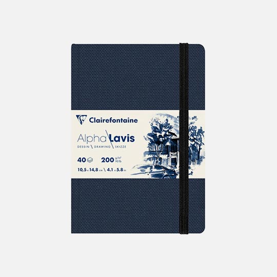 CLAIREFONTAINE Alpha Lavis Ink Drawing Smooth Drawing Paper Book 200gsm A6 x 40