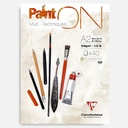 CLAIREFONTAINE Paint On White Mixed Media Paper Pad 250gsm A6 x 15
