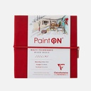 CLAIREFONTAINE Paint On White Mixed Media Sketchbook 250gsm 14cm x 14cm x 32