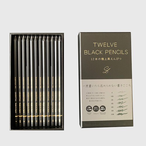 KITERA Black Graphite Pencil Set x 12