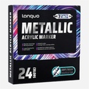 LANGUO Acrylic Brush Marker Metallic Set x 24
