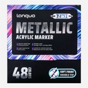 LANGUO Acrylic Brush Marker Metallic Set x 48