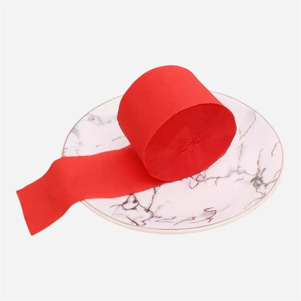 OVJ Crepe Paper Streamer Red 4.5cm x 25m Red