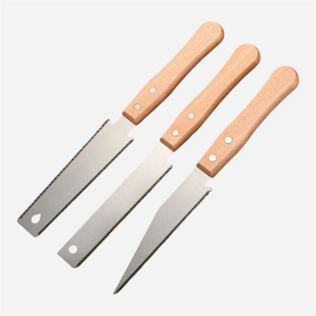 OVJ Wooden Handle Hand Saw Set x 3