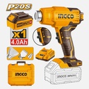 INGCO 20V Li-Ion Heat Gun 300/550°C 1X4.0AH + Charger & Case