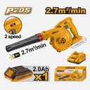 INGCO Cordless Li-Ion 20V Blower 1 x 2.0AH + Charger