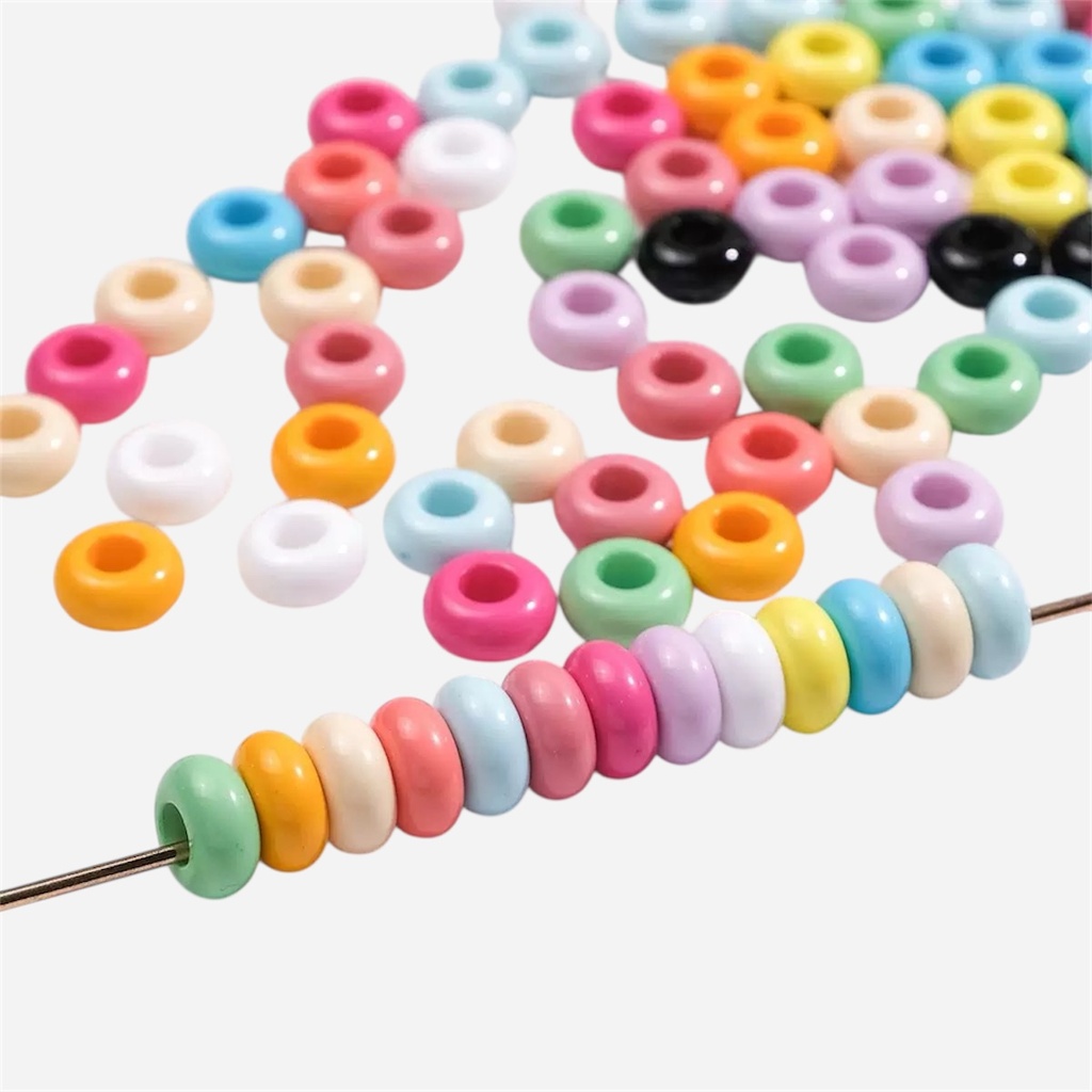OVJ Acrylic Abacus Bead Pastel Set x 100