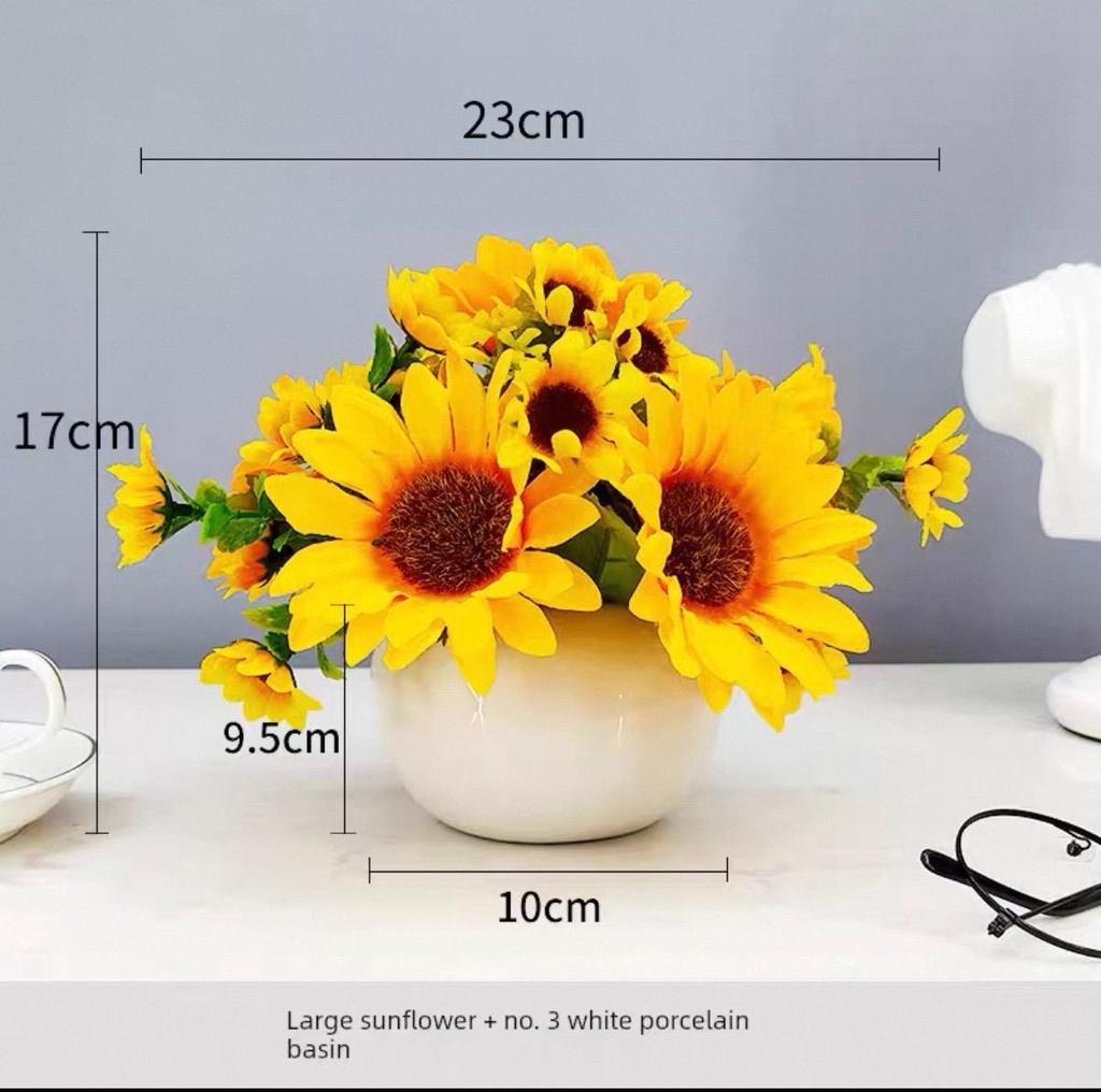 OVJ Pot Of Sunflowers 8.5cm x 7cm x 17cm