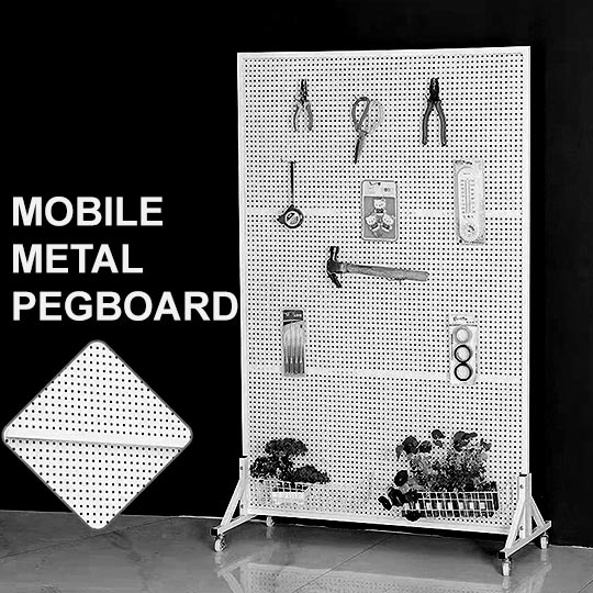 OVJ Pegboard 40cm x 100cm x 180cm White