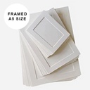 OVJ Mount Board Picture Frame With Backing A6 White