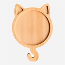 OVJ Bamboo Coaster Circle Cat Hanger 11cm x 17cm