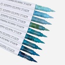 LANGUO Acrylic Brush Marker Dusty Blue Set x 9