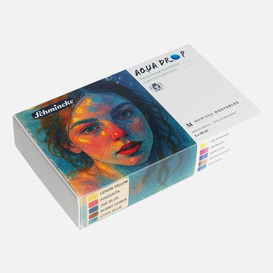 SCHMINCKE Aqua Drop Watercolor Ink 30ml Set x 5 By Marissa Oosterlee