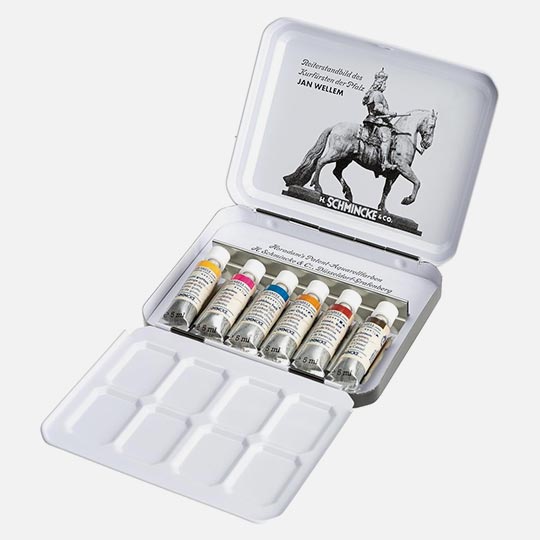SCHMINCKE Horadam Retro Watercolor 5ml Jan Wellem Set x 6
