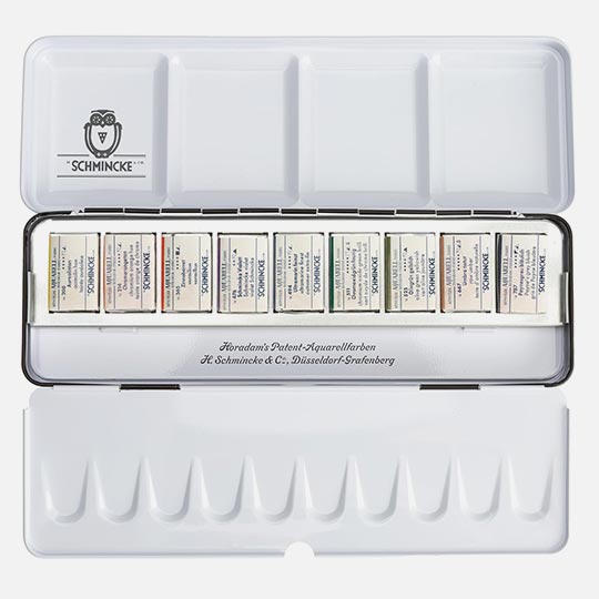 SCHMINCKE Horadam Retro Full Pan Watercolor Technical Colors Set x 9