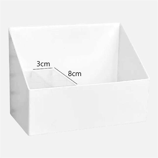 OVJ Pegboard Magnetic Plastic Storage Bin 2-Compartment