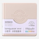 LANGUO Mini Watercolor Paper Book 230gsm Cold Press 8cm x 8cm x 50 Sand White