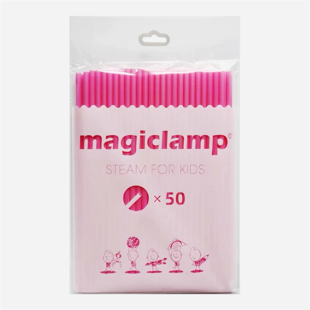 OVJ STEAM Building Straw 240mm x 50 Pink