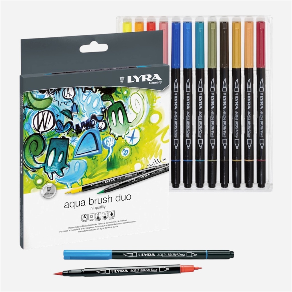 LYRA Aqua Brush Duo Marker Set x 12