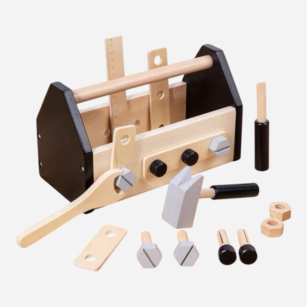 OVJ Wooden Tool Storage Carry Box (Tools Not Included)