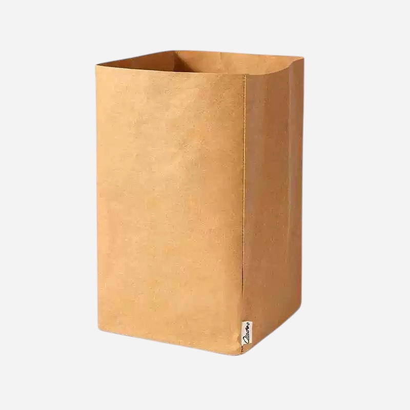 OVJ Kraft Paper Brown Storage Bag Square 15cm x 15cm x 28cm