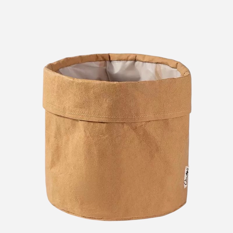 OVJ Kraft Paper Brown Storage Bucket 20cm x 20cm