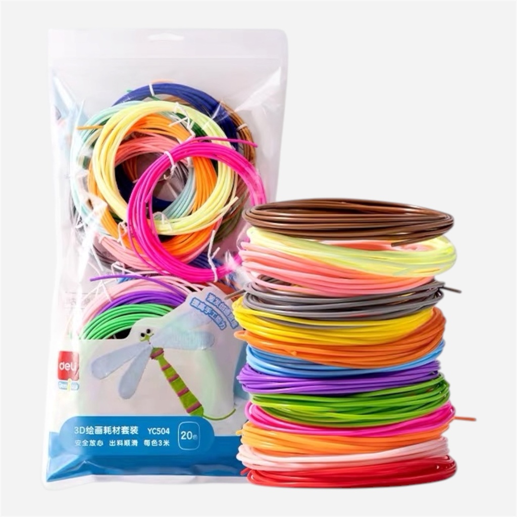 DELI 3D Drawing Filament 1.75mm x 3m Set x 20