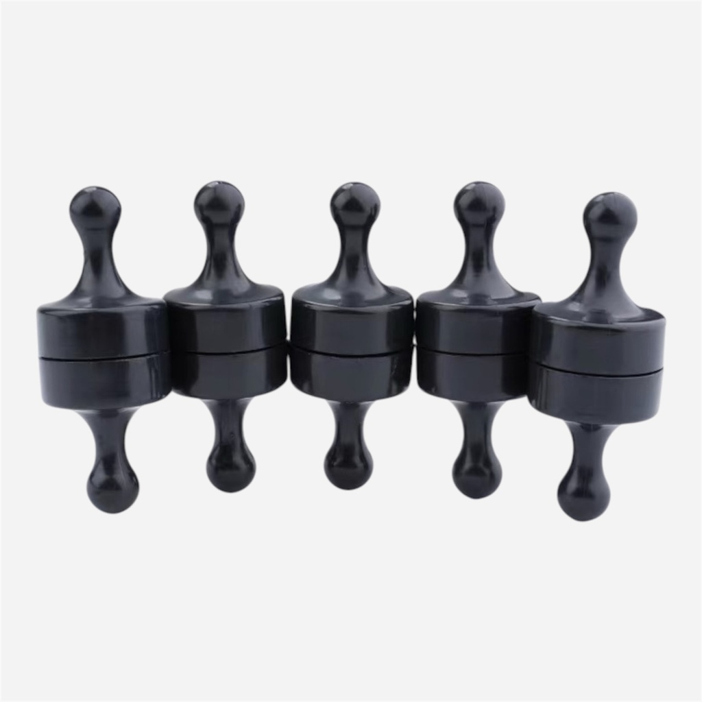 OVJ Pegboard Magnetic Push Pin 29mm x 38mm x 10 Black