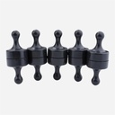 OVJ Pegboard Magnetic Push Pin 29mm x 38mm x 10 Black