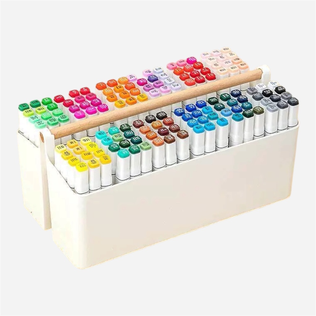 OVJ Plastic Organiser With Wooden Handle 33cm