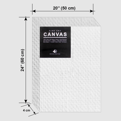 OVJ Stretched 100% Linen Canvas 450gsm Medium Grain 2cm x 40cm x 50cm