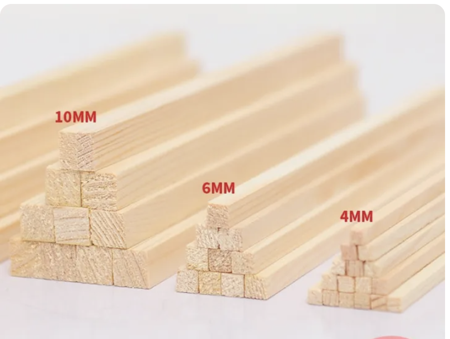 OVJ Basswood Stick 1cm x 1cm x 20cm x 20