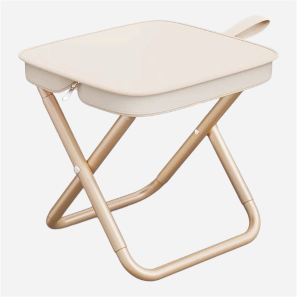 OVJ Folding Stool With Canvas Zip Bag Khaki