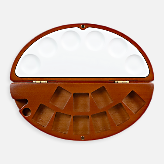 TINTORETTO Cherry Wood Palette Box 9-Pan