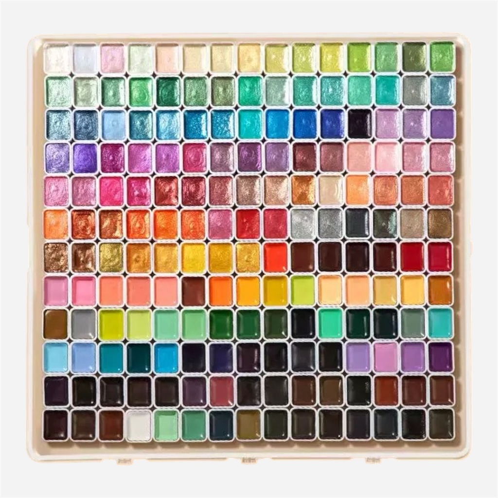 OVJ Ultimate Watercolor 1/2 Pan x 180 (98 Pearlescent Colors Included)