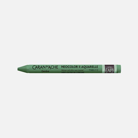 CARAN D'ACHE Neocolor II Water-Soluble Wax Pastel Chromium Oxide Green