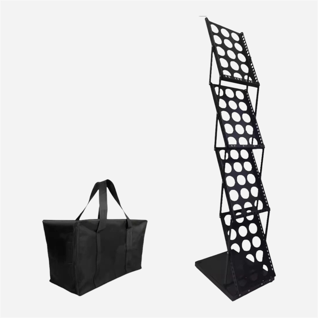 OVJ Mobile Brochure Display Stand 4-Tier A4