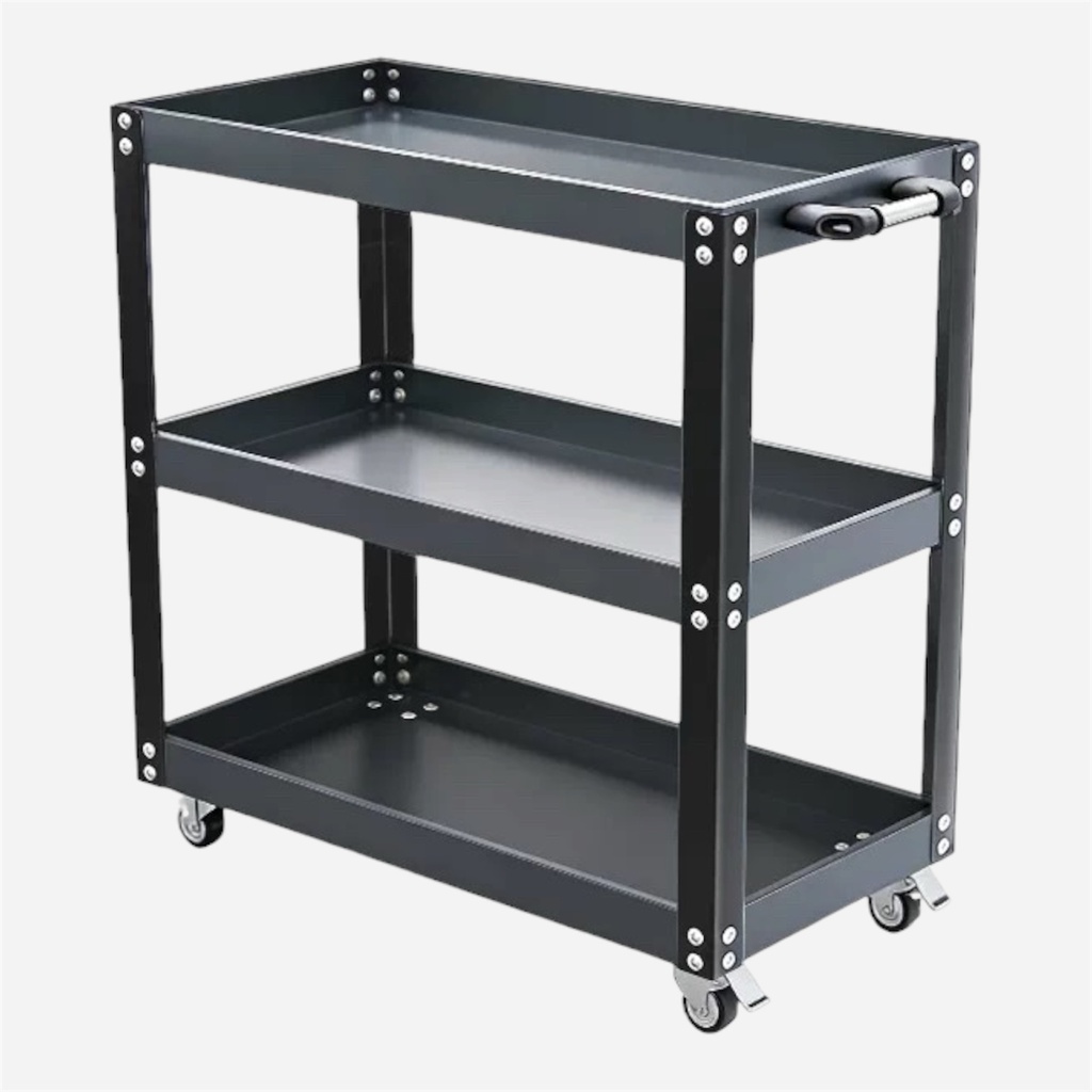 OVJ Art Studio Metal Utility Cart Black