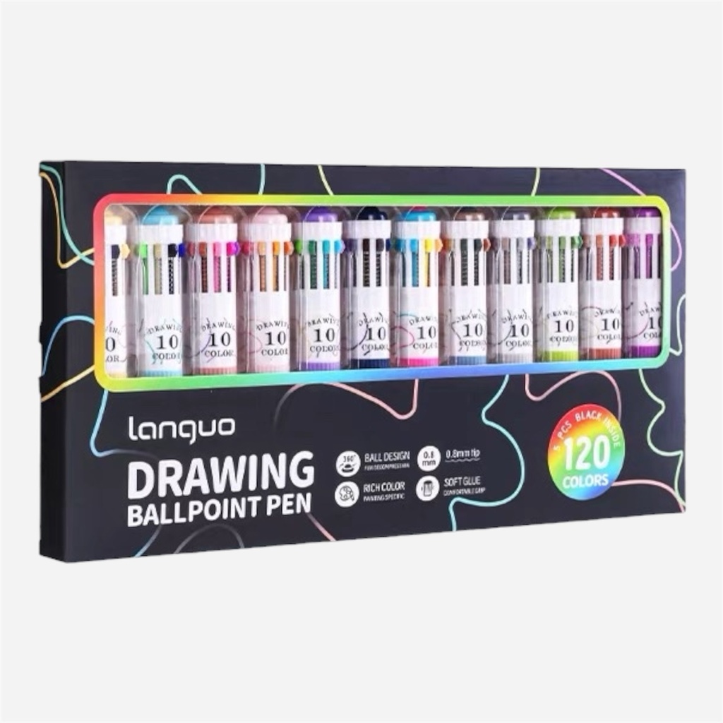 LANGUO Multi-Function Pen 10-Color x 12